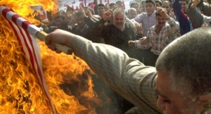 Muslims Burning A Flag